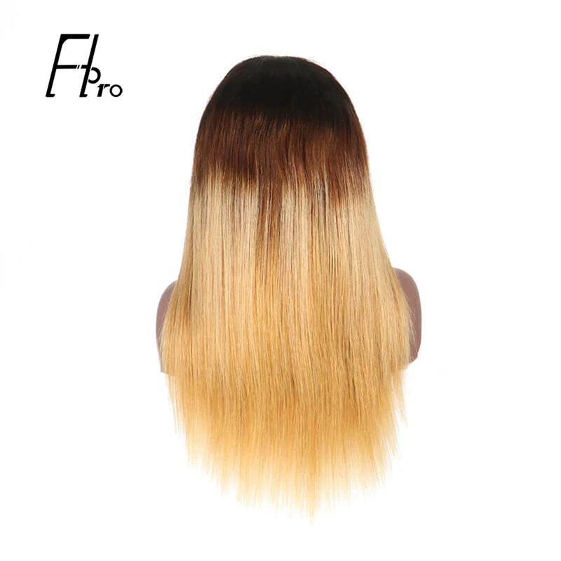 New Arrival Customized 3 Tone Light Brown 4x4 Lace Closure Wig